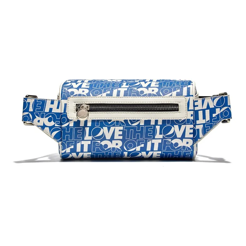 Pepsi Leather Sling Bag Small Square Bag Fanny Pack Regular Unisex Blue White-3