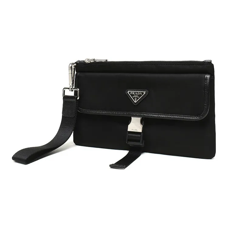 PRADA Fabric Clutch Men's Black-1