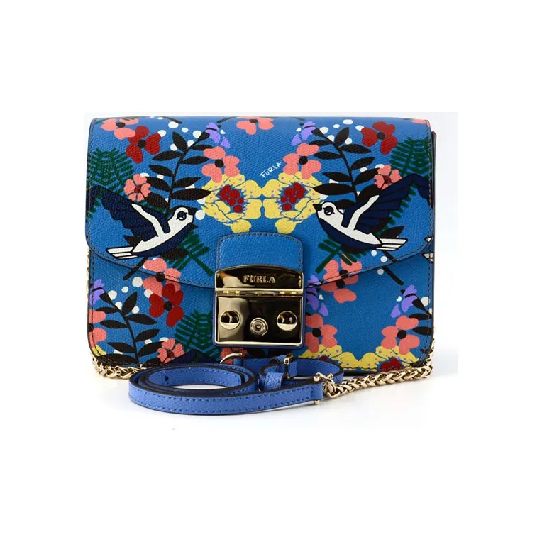 Furla Metropolis Collection Small Square Bag Shoulder Bag Women's Blue-0