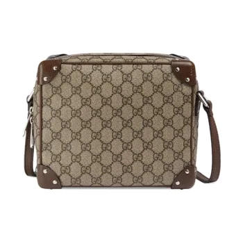 GUCCI Canvas Box Bag, Small Square Bag, Crossbody Bag, Shoulder Bag Unisex