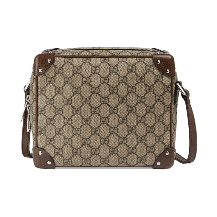 GUCCI Canvas Box Bag, Small Square Bag, Crossbody Bag, Shoulder Bag Unisex-0