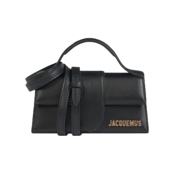 Jacquemus Leather Shoulder Bag, Crossbody Bag, Handbag Small Size Women's Black