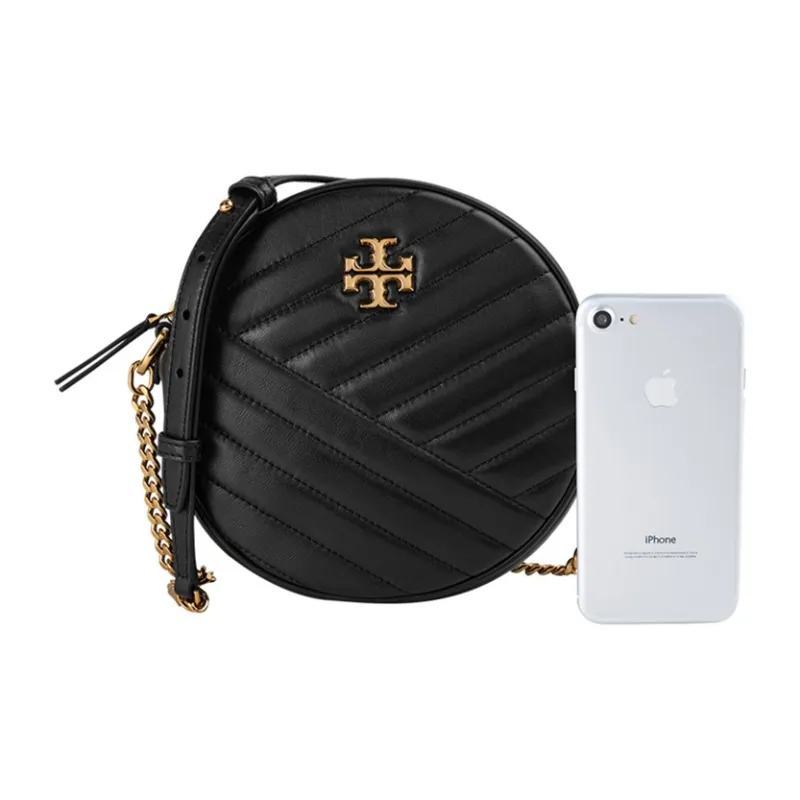 TORY BURCH Kira Leather Crossbody Bags Trumpets Women's Black-3