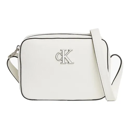 CALVIN KLEIN Artificial Leather Shoulder Bag Clutch Women's White