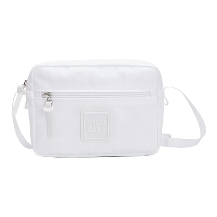 CILOCALA Nylon Fabric Crossbody Bag Square Bag Shoulder Bag Regular Unisex Red Candy Color-2