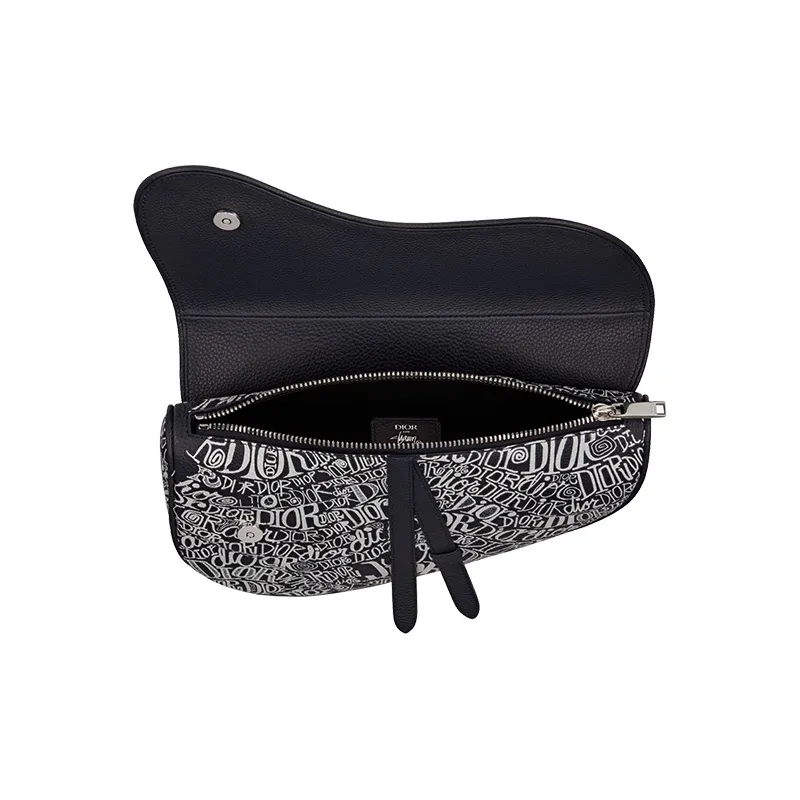 DIOR Saddle Calfskin Saddle Bag Shoulder Bag Crossbody Bag Men's Navy-2