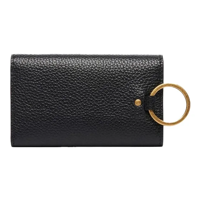 Balenciaga Neo Classic Grained Calfskin Key Pouch Women's Black-1