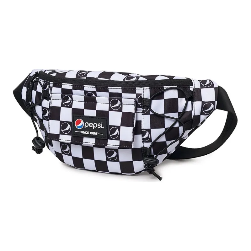 Pepsi Nylon Fabric Sling Bag Fanny Pack Regular Unisex Black White-8