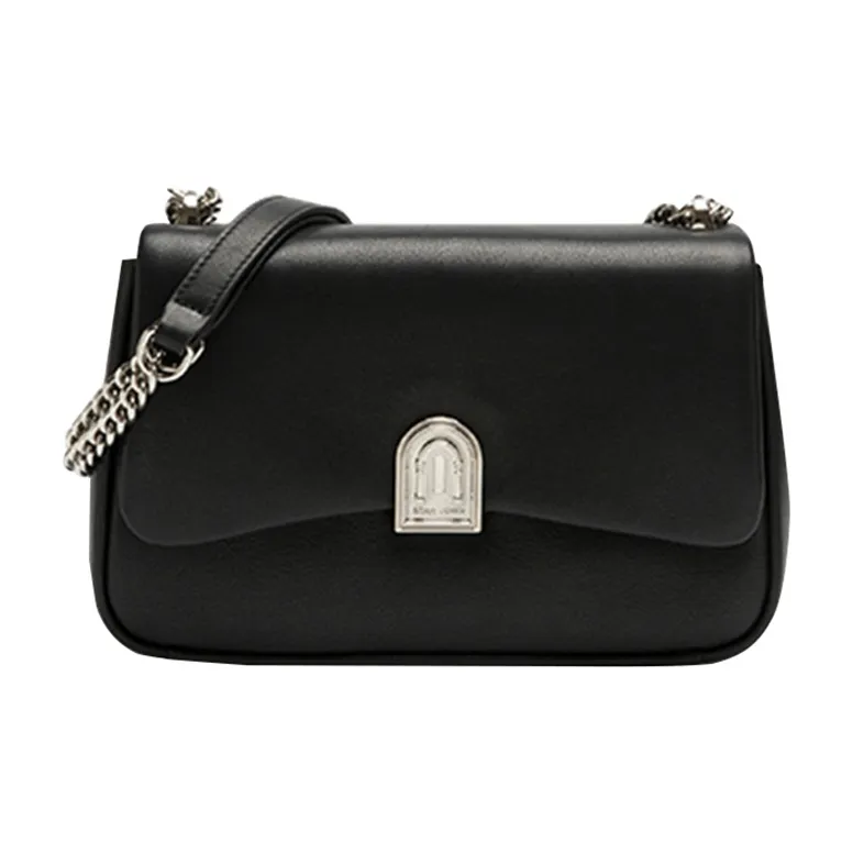 STAR TOWN Cow Leather Crossbody Bag Medium Size Women's Coastal Gray/Glazed Brown/Graphite Black-0