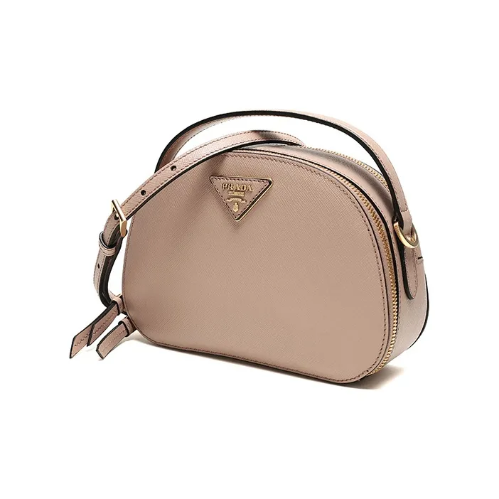 PRADA Cow Leather Crossbody One Shoulder Handbags Women's Nude-1