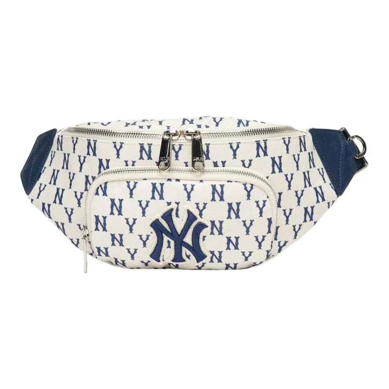MLB Monogram Collection Polyester Combo Bag One Shoulder Crossbody Fanny Pack Regular Unisex Cream White-1