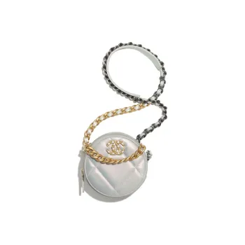 CHANEL 19Bag Calfskin Crossbody Bag Women's White