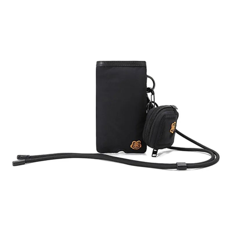 KENZO Fabric Bag Strap Earphone Case Shoulder Bag Cell Phone Pouch Men's Black-0