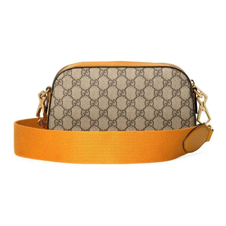GUCCI KAI Collaboration Canvas With Leather Messenger Bag, Camera Bag, Shoulder Bag, Crossbody Bag Unisex-5