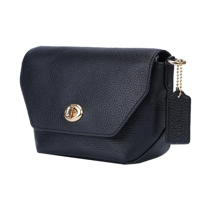 COACH Karlee Leather Crossbody Bag Women's Black-1