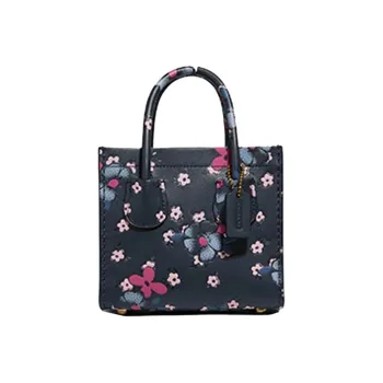COACH Cashin Leather Small Square Bag Tote Bag Shopping Bag Handbag Shoulder Bag Crossbody Bag Mini Women's Black