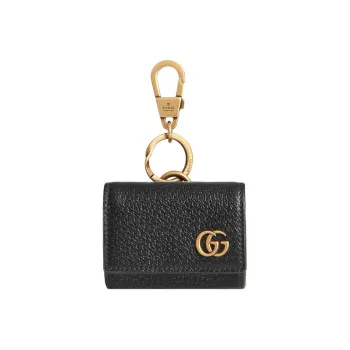GUCCI GG Marmont Leather AirPods Protective Case Pendant Earphone Case Unisex Black