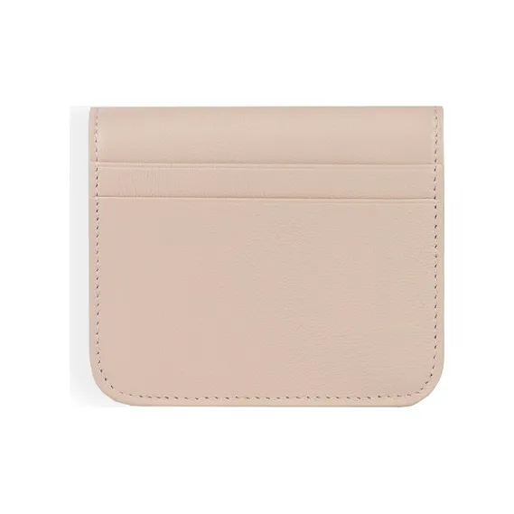 Balenciaga ESSENTIAL Sheepskin Card Clip Zero Wallet Regular Women's Light Beige-1