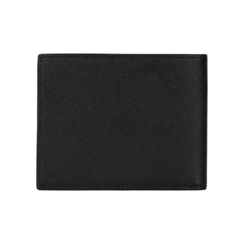 MONTBLANC Full grain Calf Leather Wallet Regular Men's Black-4