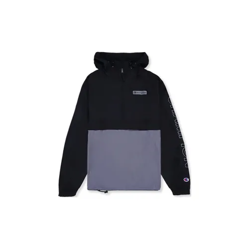 Champion Jackets Unisex Black Gray Combo