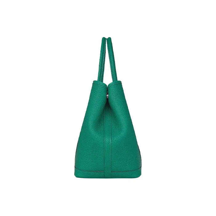 HERMES Garden Calfskin Handbag Regular Women's New Verona Green-1