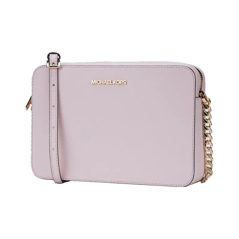MICHAEL KORS Jet Set Cow Leather Shoulder Bag Women's Pink-1