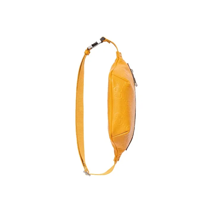 GUCCI Embossed Leather Belt Bag Yellow-5