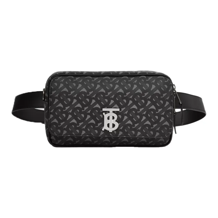 Burberry Eco Friendly Canvas Fanny Pack Regular Men's Gray, Black-0