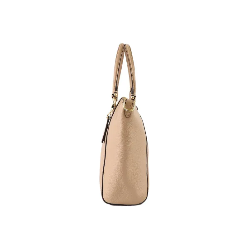 COACH Prairie Leather Tote Bag Shopping Bag Dumpling Bag One Shoulder Handbag Large Size Women's Nude-2