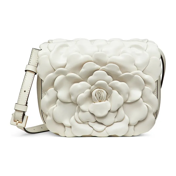 Valentino Atelier Sheepskin Leather Messenger Bag Shoulder Bags Handbags Women's White-0