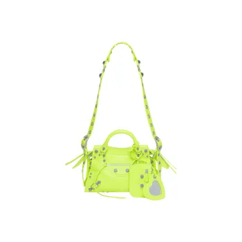 Balenciaga Fine Grained Sheepskin Shoulder Bag, Crossbody Bag Extra Small Women's Fluorescent Yellow