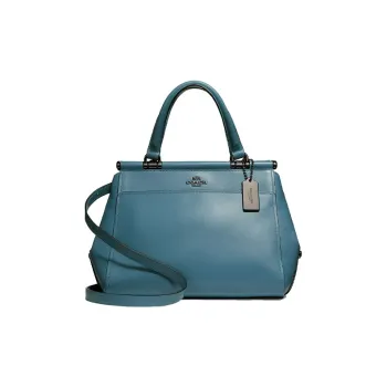 COACH Grace Shiny Genuine Leather Chambray Shoulder Bag Crossbody Bag Handbag Large Size Women's Denim