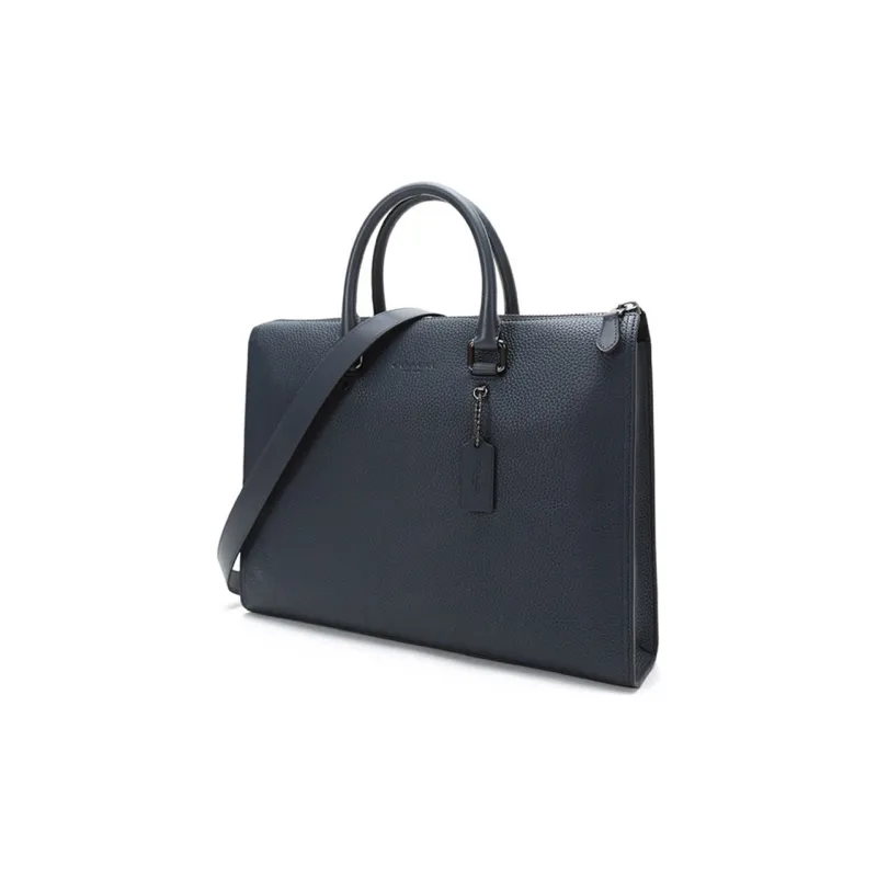 COACH Gotham Leather Briefcase, Handbag, Crossbody Bag, Shoulder Bag Tubas Men's Midnight Marine Blue-1