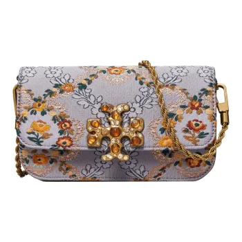 TORY BURCH Eleanor Suede Cell Phone Pouch, Card Holder, Shoulder Bag, Crossbody Bag Women's Blue