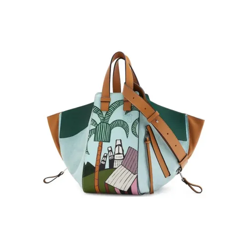 LOEWE Hammock Calfskin Hammock Bag Handbag Shoulder Bag Crossbody Bag Women's Mint/Multicolor