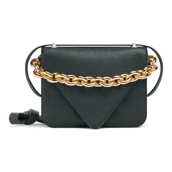 Bottega Veneta Grain Calfskin Envelope Bag, Crossbody Bag, Shoulder Bag Medium Size Women's Black