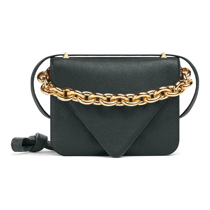 Bottega Veneta Grain Calfskin Envelope Bag, Crossbody Bag, Shoulder Bag Medium Size Women's Black-0