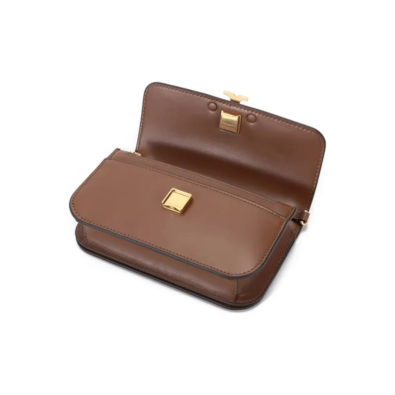 TORY BURCH Eleanor Leather Cell Phone Pouch Chain Bag Crossbody Bag Shoulder Bag Women's Camel Brown-5