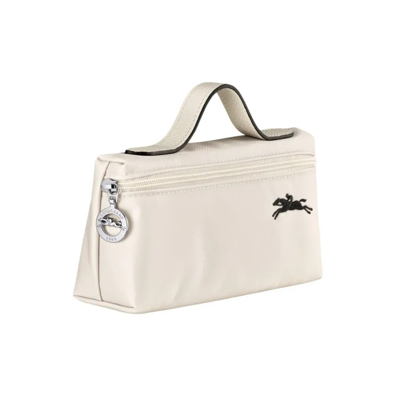 LONGCHAMP Le Pliage Canvas Makeup Bags Handbags Women's White-1