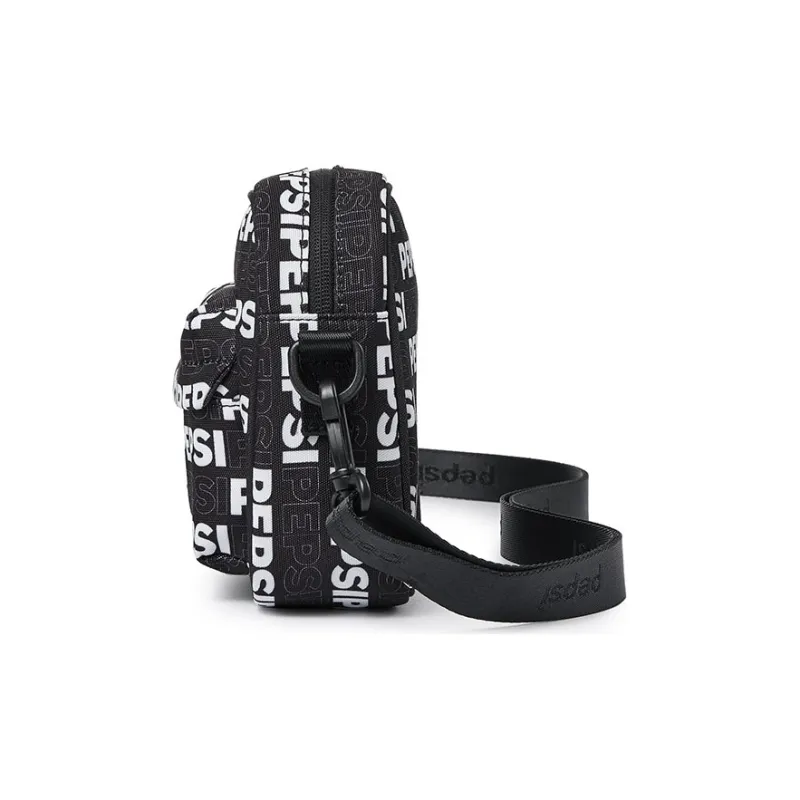 Pepsi Nylon Fabric Shoulder Bag Crossbody Bag Regular Unisex Black-2