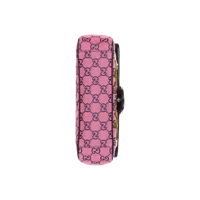 GUCCI Marmont Quilted Canvas With Leather Trim Canvas Bag, Crossbody Bag, Shoulder Bag Women's-6