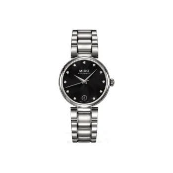 MIDO Baroncelli Collection Automatic Mechanical Movement Women's Watch Watch 33mm Black Dial Stainless Steel Case