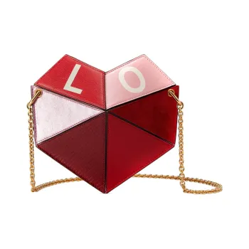 GUCCI Valentine's Day Collection Leather Handbag Crossbody Bag Shoulder Bag Women's Red