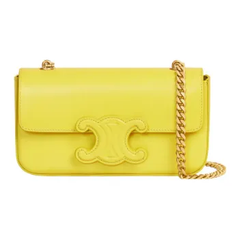 CELINE Triomphe Arc De Triomphe Shiny Cow Leather Handbag, Shoulder Bag Women's