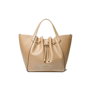 MICHAEL KORS Leather Tote Bag, Shopping Bag, Handbag, Shoulder Bag, Crossbody Bag Tubas Women's Camel Brown