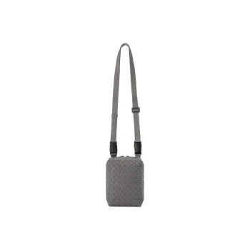 ISSEY MIYAKE Saddle Nylon Cell Phone Pouch Shoulder Bag Crossbody Bag Small Size Unisex Gray