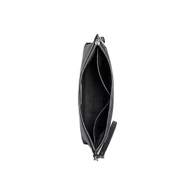 COACH Star Wars Xingji Large War Collaboration Pouch Smooth Finish Calfskin Wallets Clutches Large Size Men's Black-1