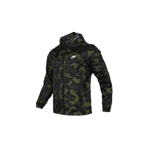 Nike Jackets Men Camouflage Army Green