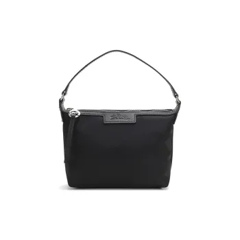 LONGCHAMP Le Pliage Polyamide Canvas With Leather Canvas Bag, Handbag, Wallet, Handbag Mini Women's Black