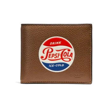COACH 3 IN 1 Wallet Leather With Detachable Card Holder, Foldable Card Holder, Wallet Men's Brown